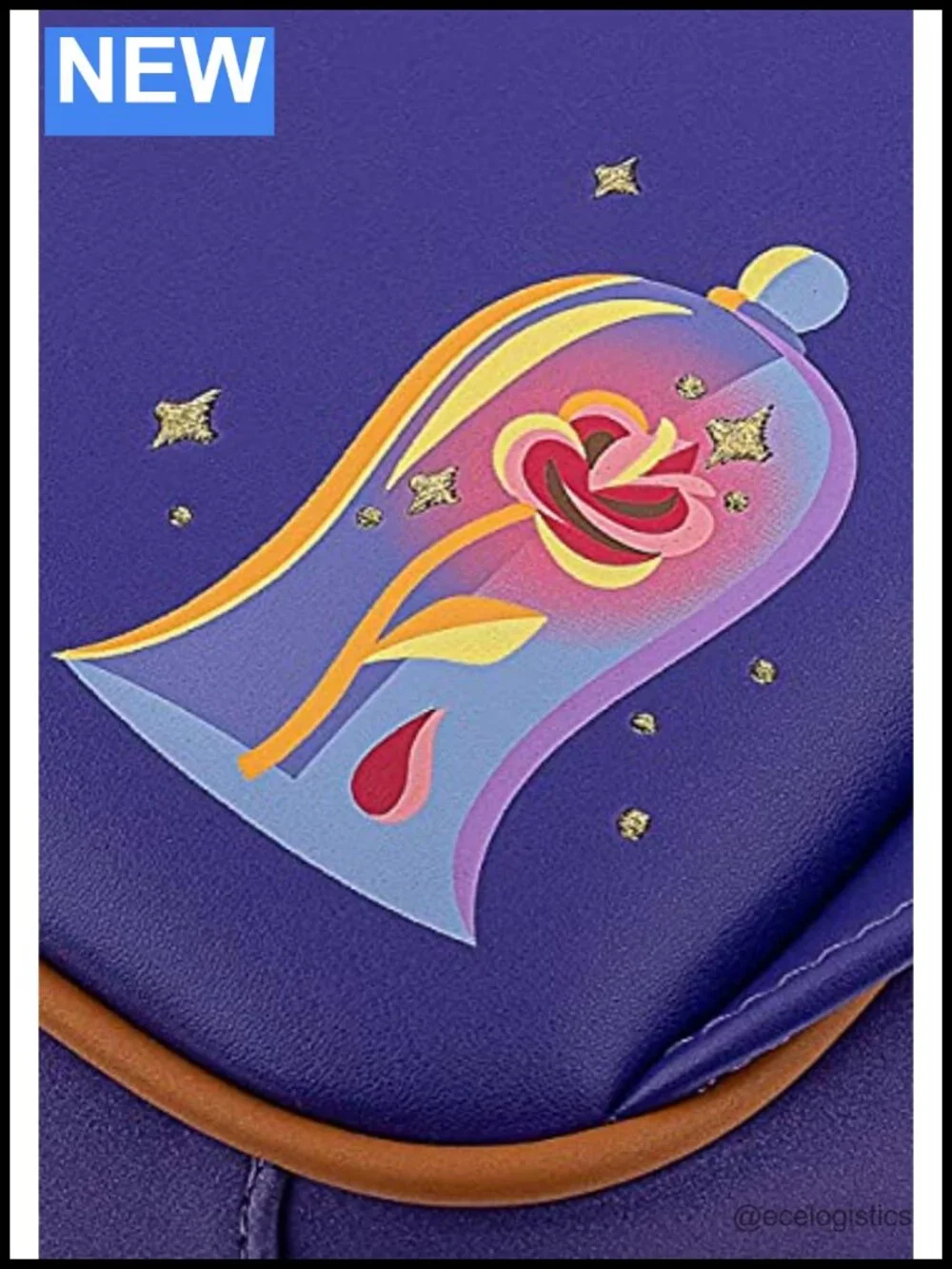 Faux Leather Double Strap Shoulder Bag - Beauty and the Beast Ballroom Scene